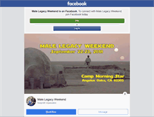 Tablet Screenshot of malelegacyweekend.com